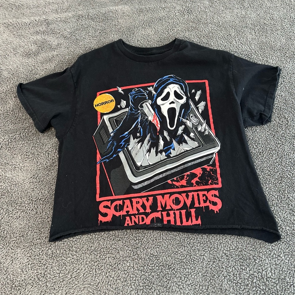 GHOST FACE  scream horror crop tee size medium